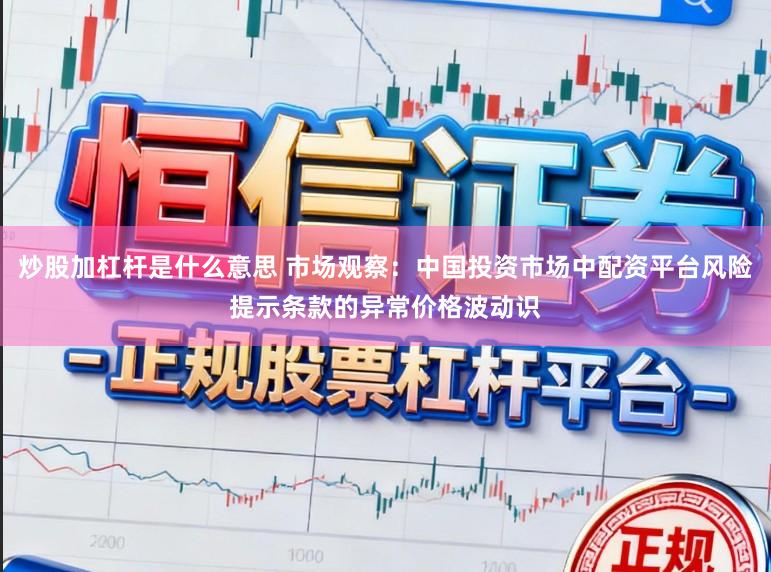 炒股加杠杆是什么意思 市场观察:中国投资市场中配资平台风险提示条款的异常价格波动识